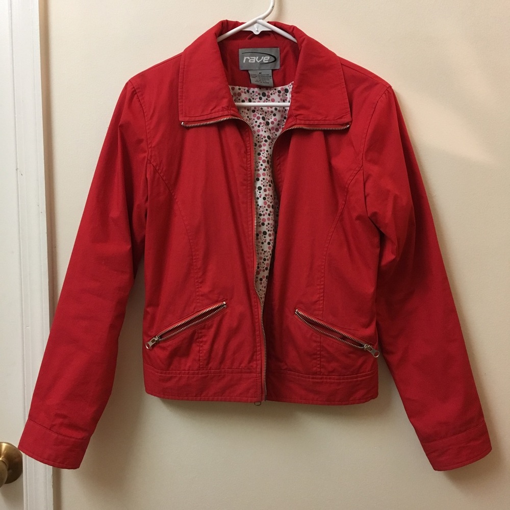 Bright red light jacket ♥️